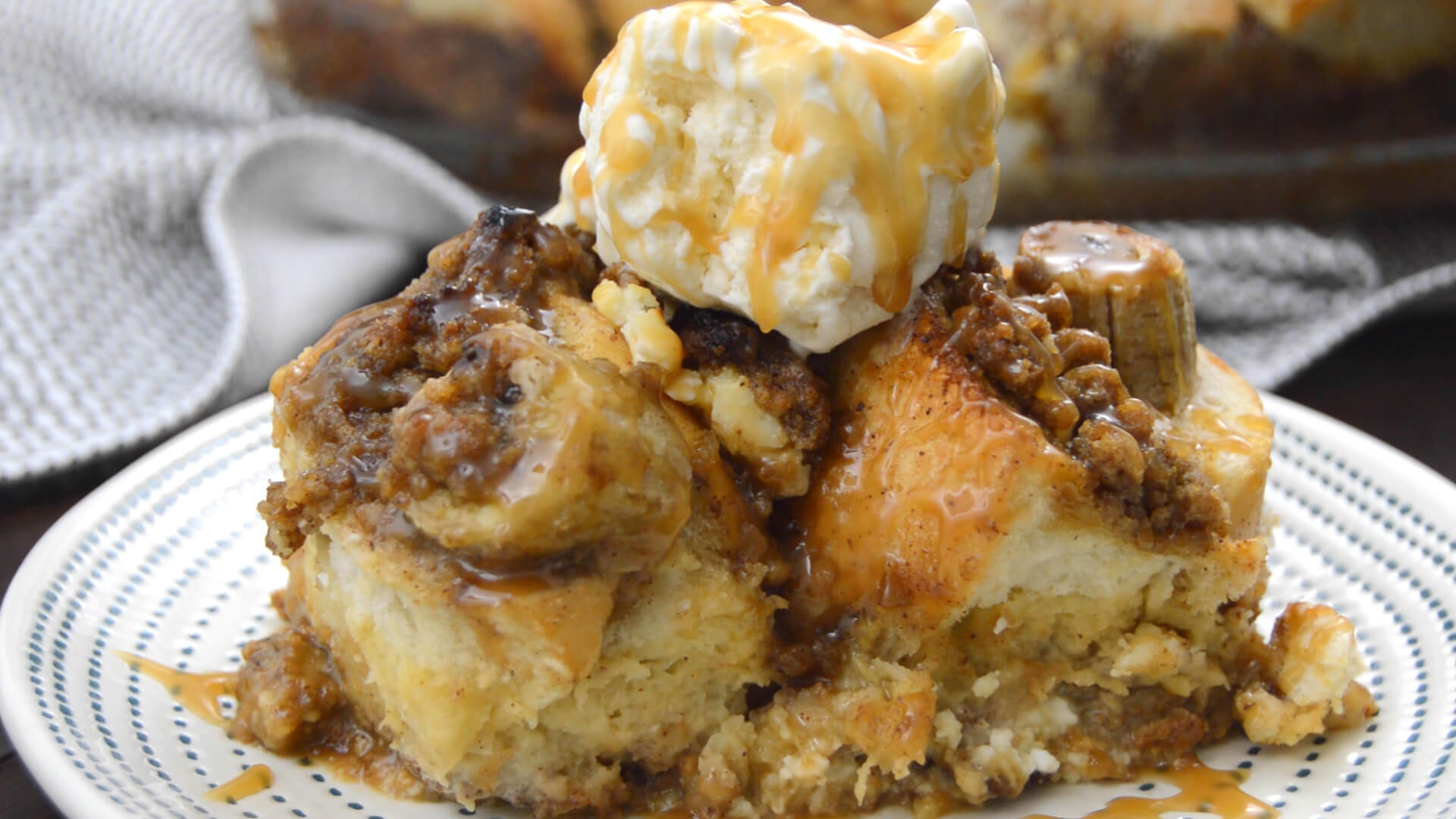 Bananas Foster French Toast Casserole
