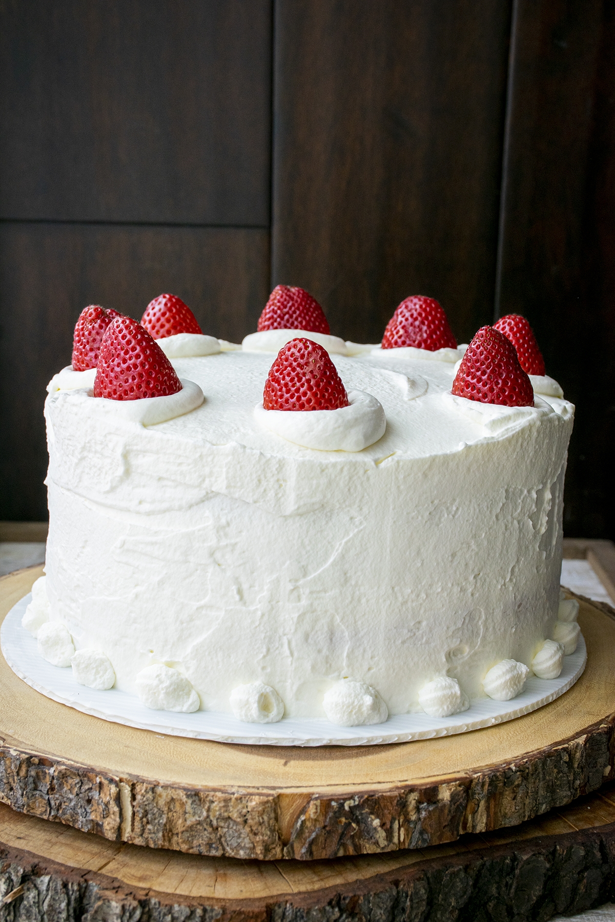 strawberry custard cake