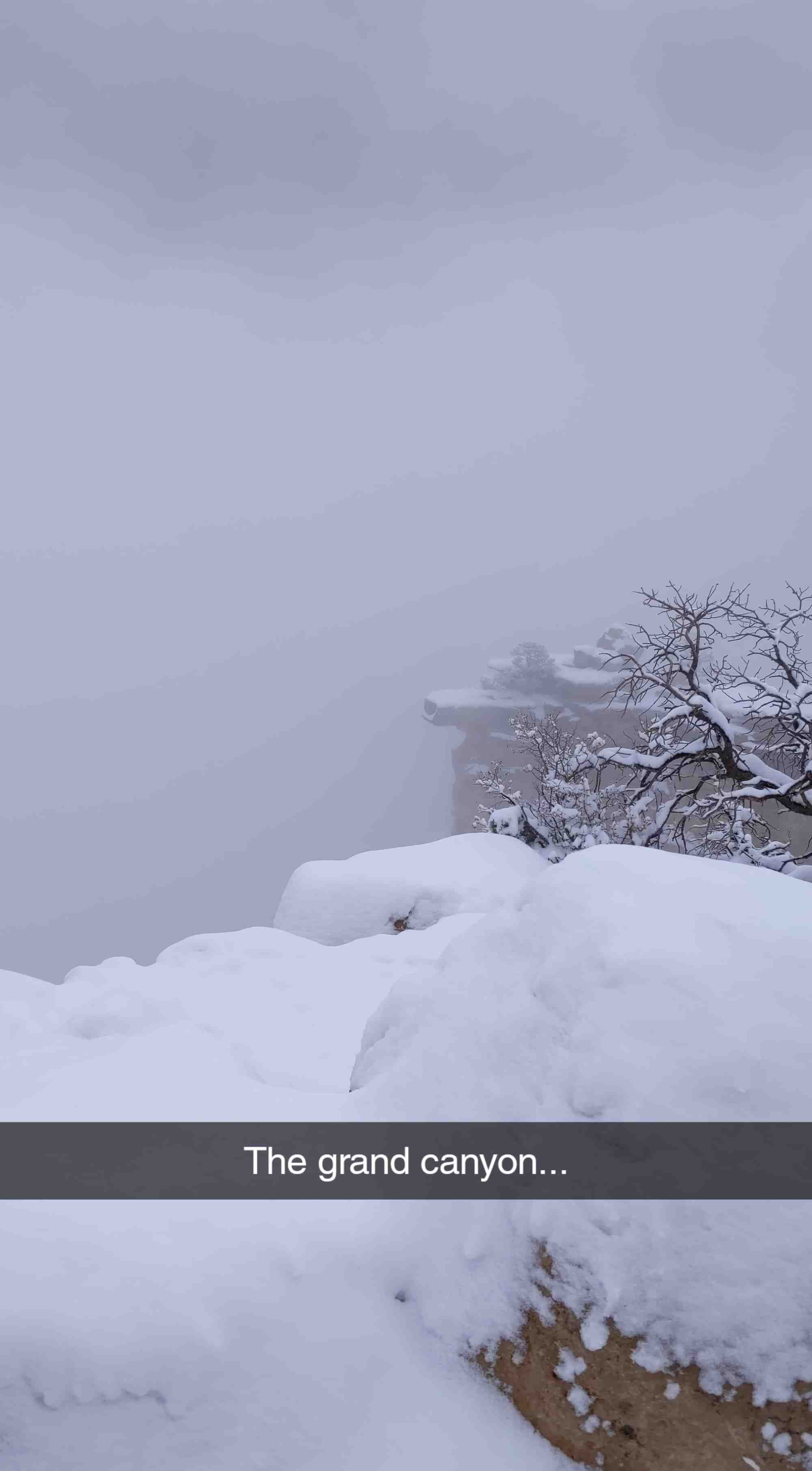 grand canyon snowing