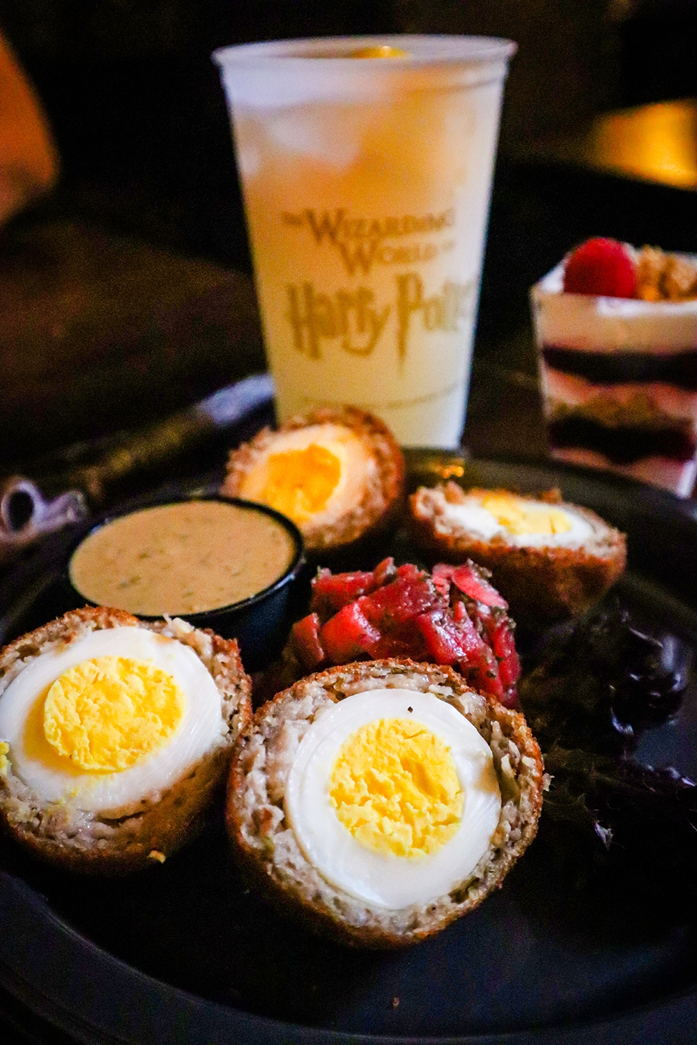 scotch eggs and beet salad leaky cauldron