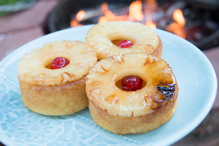 Pineapple Upside Down Bonfire Cake