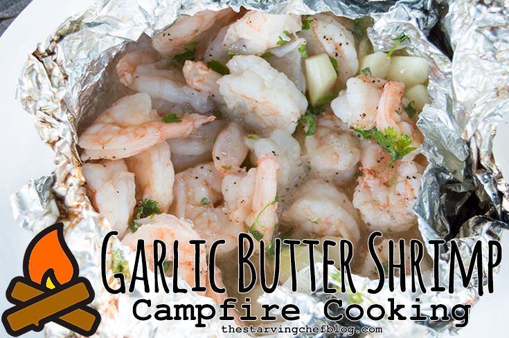 Garlic Butter Shrimp Packet | Campfire Cooking