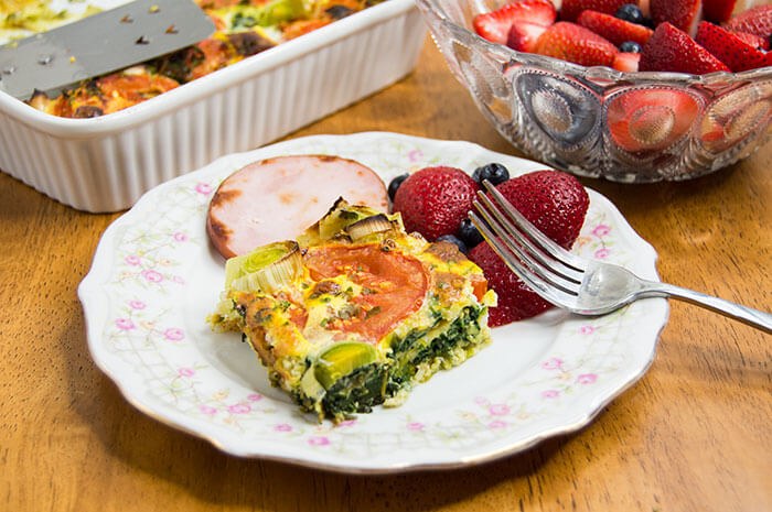Spinach & Leek Frittata | Whole 30 Recipes